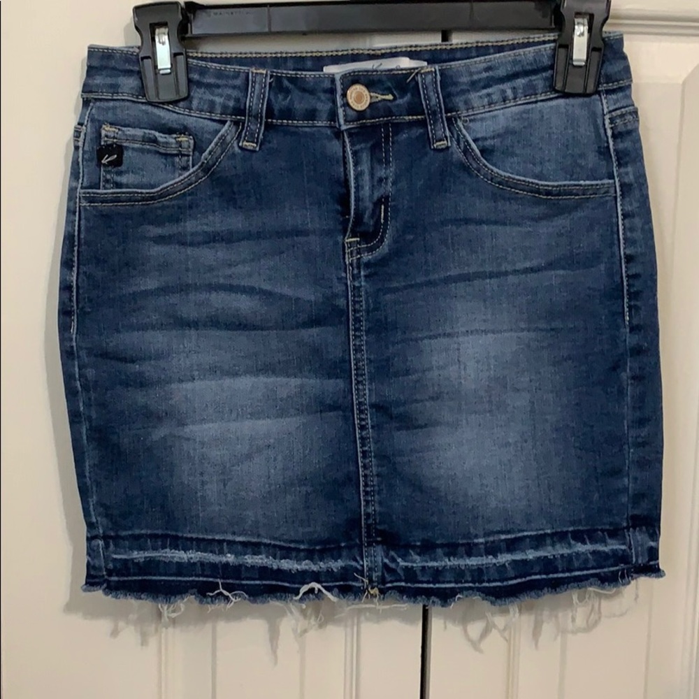 Denim mini skirt